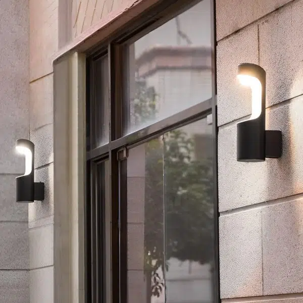 Creative LED Waterproof Black Modern Outdoor Wall Lamp Exterior Lights - Image 2