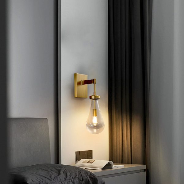 Water Drop Crystal Creative Copper Modern Minimalist Wall Lamp Sconces - Image 4