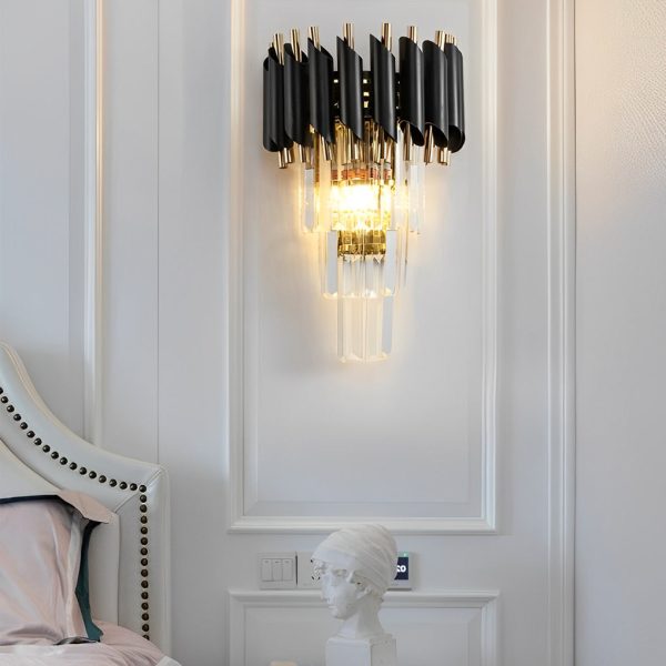 Creative Metal Crystal Glass LED Postmodern Wall Sconce Lighting - Image 2