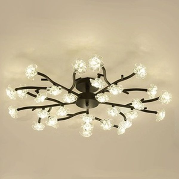 Nordic Creative Plum Blossom Tree Branch LED Semi-Flush Mount Ceiling Light - Image 13