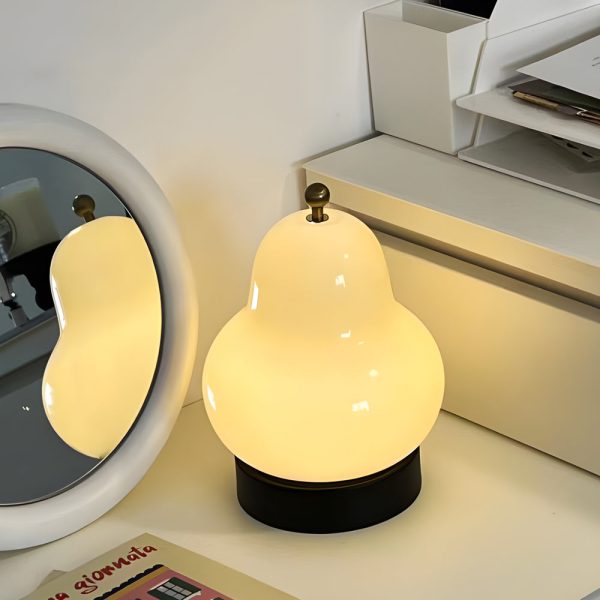 7.5 inch Glass Pear LED Table Ambient Lamp with Touch Switch - Image 2