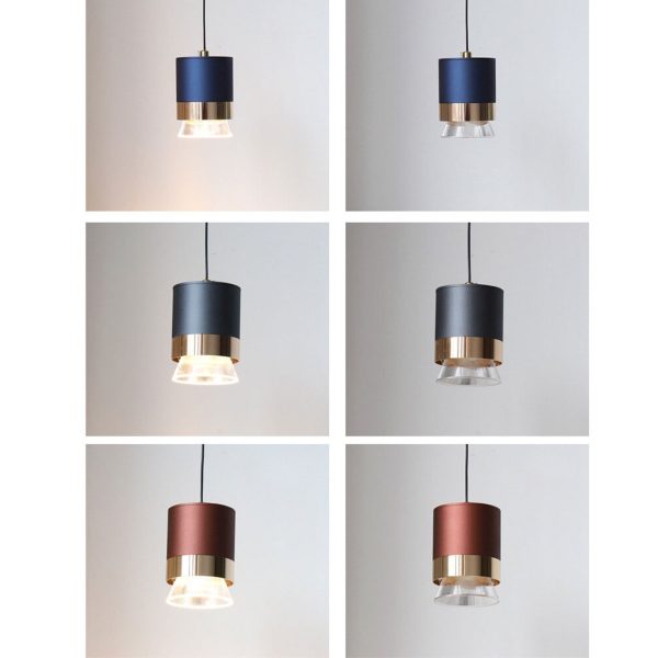 Nordic Light Luxury Cylindrical Aluminum Acrylic LED Pendant Light - Image 10