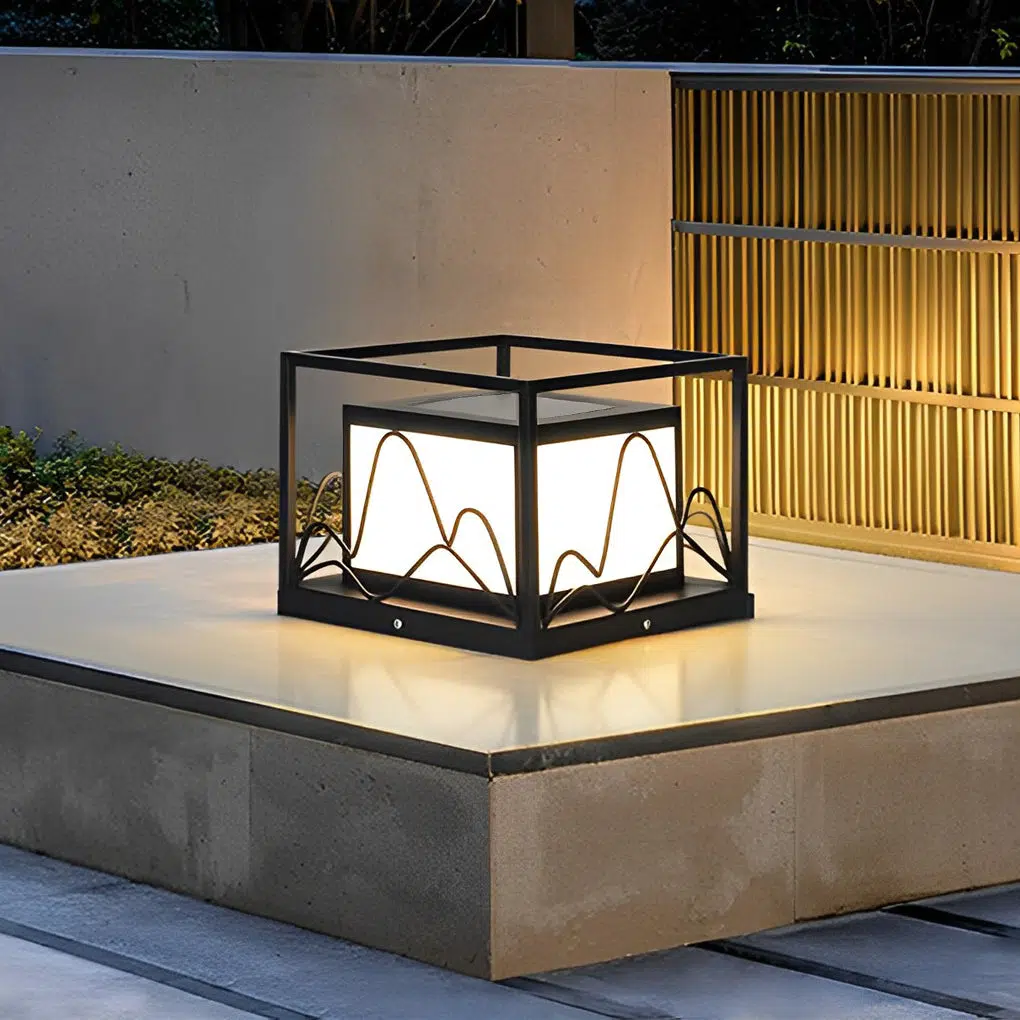 4-62198bab-a05b-481e-9c68-83b0bac0f54b.jpg Square Waterproof Mountain Scenery Outdoor Solar Post Caps Lights - Image 1