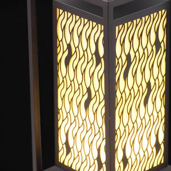 Square Retro Waterproof LED Black Vintage Outdoor Pathway Lights Lawn Lamp - Image 3