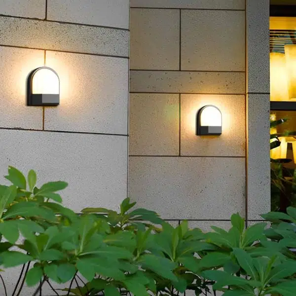 Minimalist Waterproof LED Dark Gray Modern Outdoor Wall Lamp Exterior Lights - Image 2