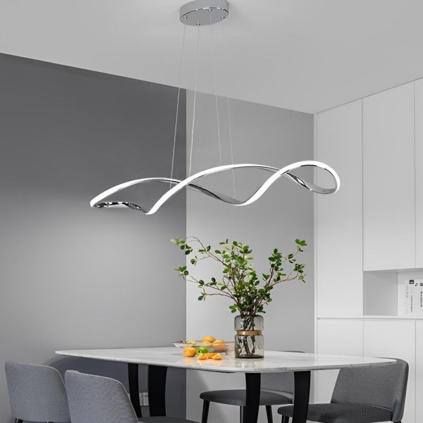 Creative Waves Stepless Dimming LED Electroplating Modern Chandelier - Image 5