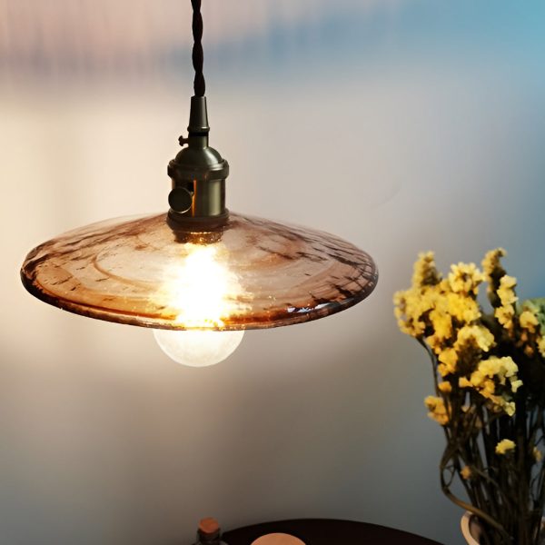 Circular Brown Glass LED 4W Creative Retro Island Lights Pendant Lights - Image 4