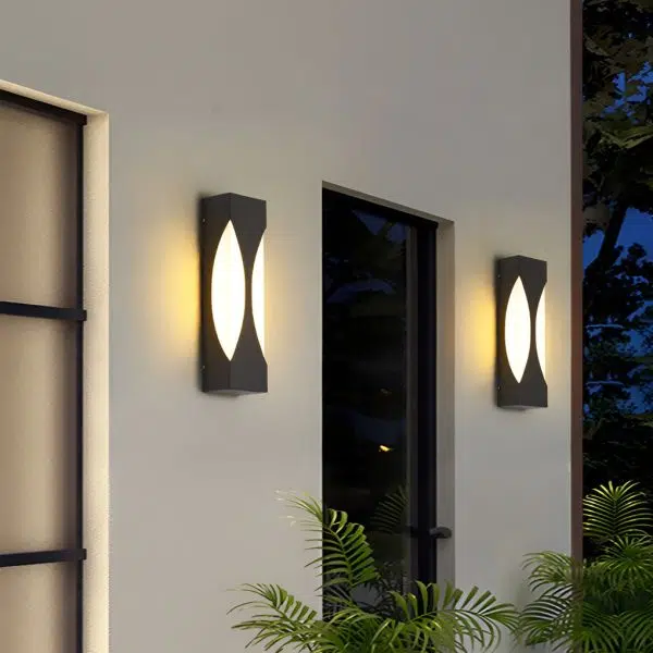 Creative Rectangular Waterproof LED Black Modern Outdoor Wall Sconce Lighting - Image 4