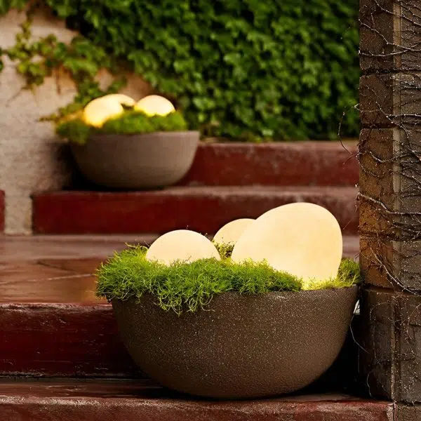 Resin Cobblestone LED Lawn Light Modern Waterproof Outdoor Landscape Lamp - Image 4