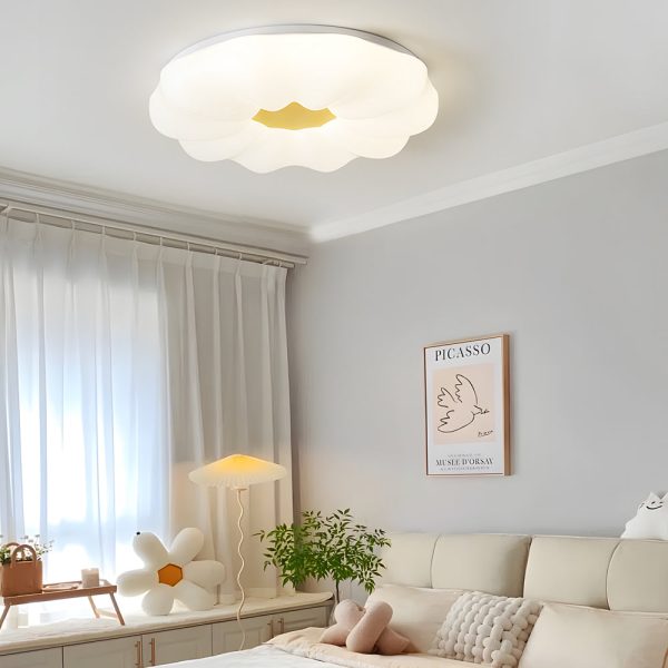 Creative Clouds Flowers Iron Acrylic 3 Step Dimming Modern Ceiling Lamp - Image 3