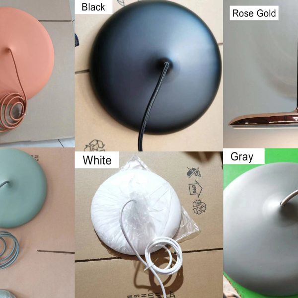 Nordic Macaron Flying Saucer Metal LED Pendant Light - Image 18