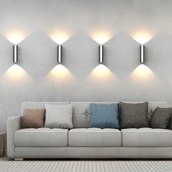 Rectangular Led Up and Down Lights Waterproof Black Modern Wall Lamp - Image 3