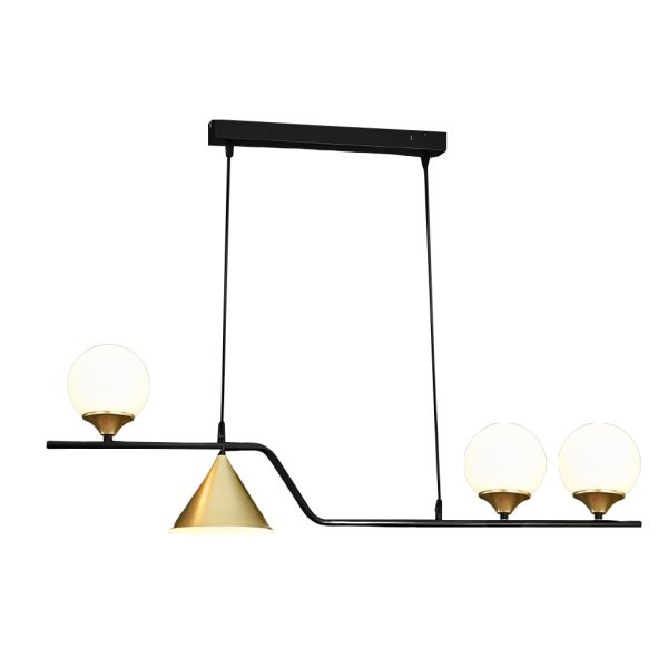 Strip Cone Glass Bubbles LED Iron Electroplating Nordic Chandelier - Image 20