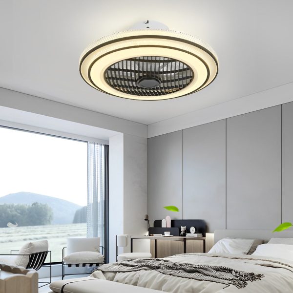 Intelligent Timing Mute LED Modern Bladeless Ceiling Fans with Light - Image 5