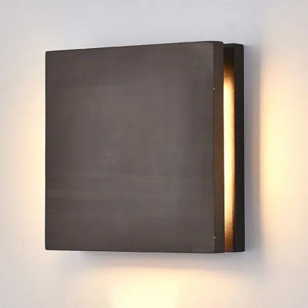 Japanese Wabi-sabi Log Wood Rectangular LED Wall Sconce Lamp - Image 7