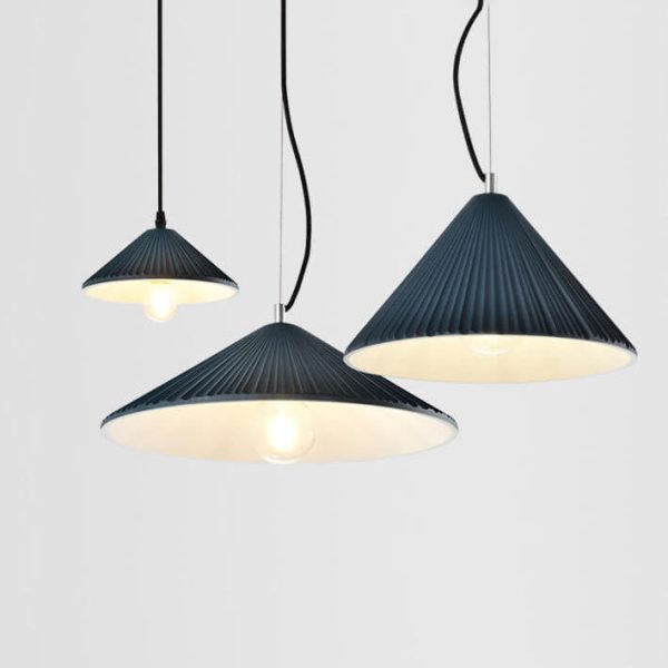 Nordic Resin 1-Light Textured Umbrella Pendant Light - Image 9