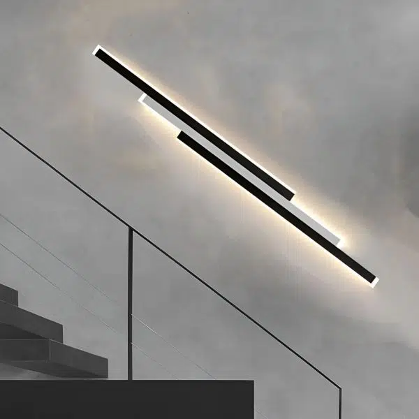 3-light Combined Linear Wall Lights 3-LED Rectangle Bar Outdoor Wall Light - Image 4