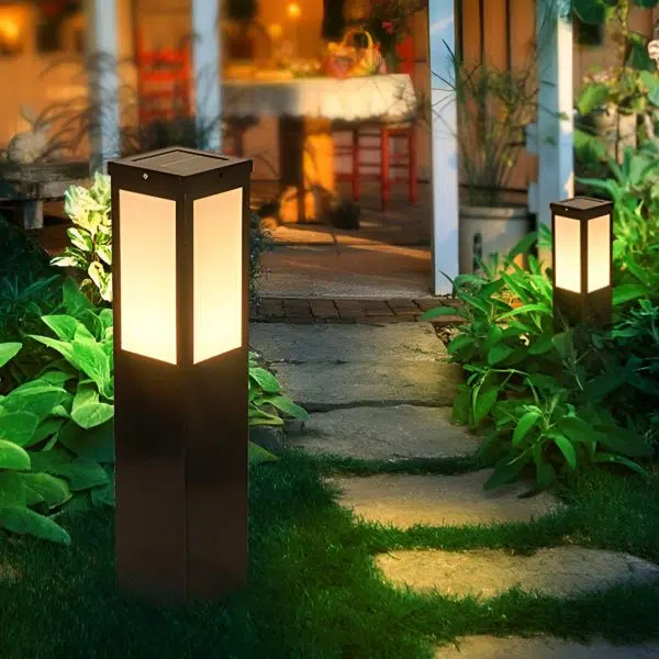 Remote-Controlled Industrial Solar Path Lights Waterproof & Square Outdoor Lighting - Image 7