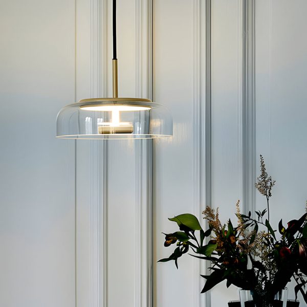 Classic Glass Pendant Lamp 1-Light Nordic LED Hanging Lamp - Image 2