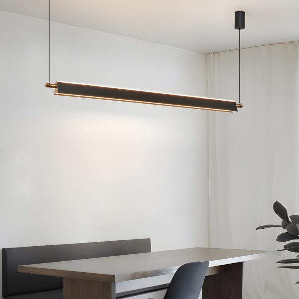 Modern 35.4''/47.2'' Black Aluminum Linear Kitchen Island Light - Image 3