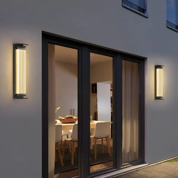 Creative Strip Waterproof Black Modern LED Wall Lamp Outdoor Wall Lights - Image 4