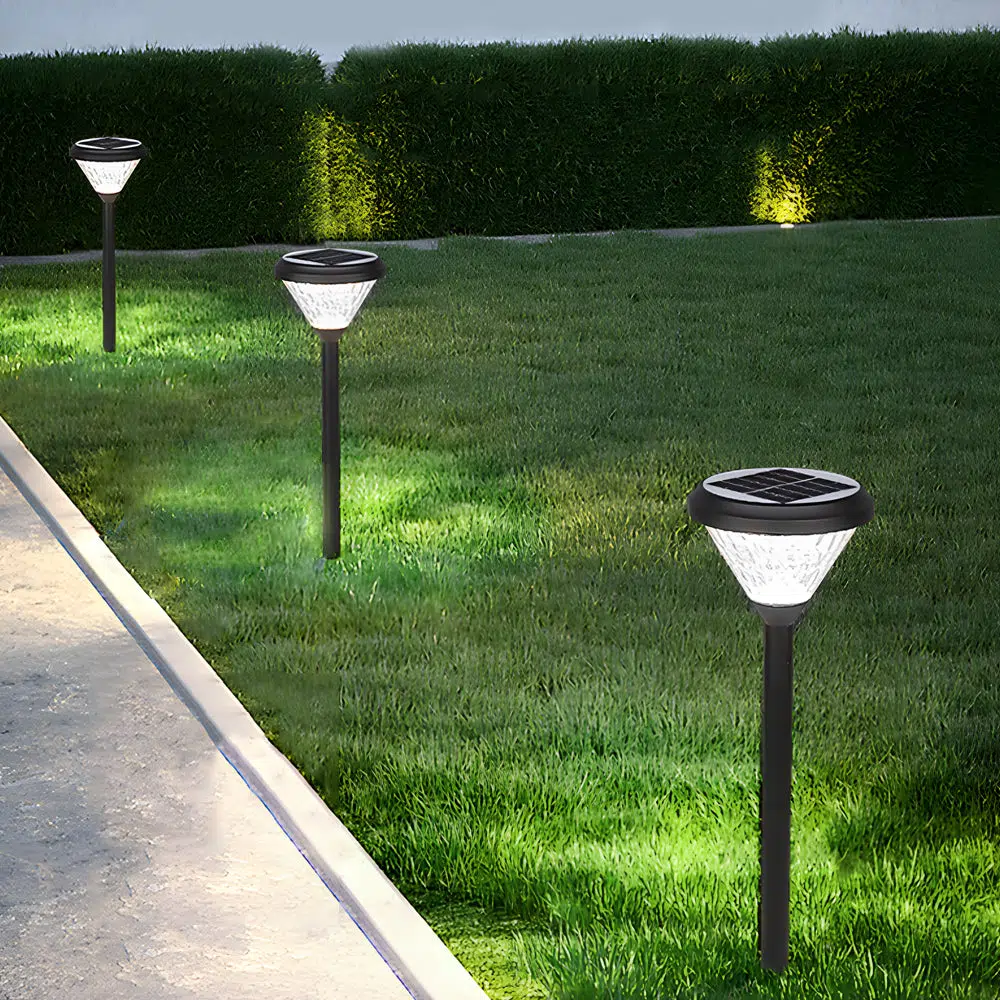 4-8e8bbfc7-0143-4b38-95b9-dcfc8a1f3005.jpg Black 27.6-Inch H Solar LED Path Lights with Stake - Image 1