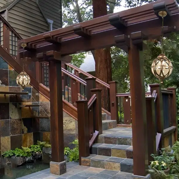 European-style Retro Pendant Aluminum Glass Hanging Ball Outdoor Ceiling Light - Image 6