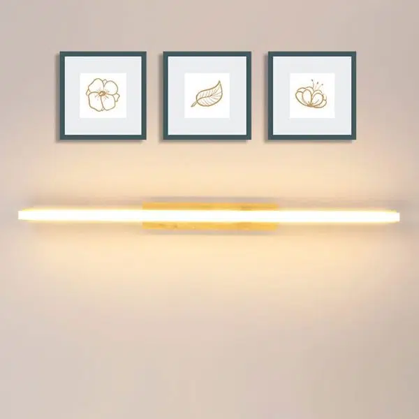 Nordic Minimalist Log Strip Vanity Light LED Wall Sconce Lamp - Image 16