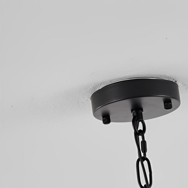 4 Lights Crystal Strips LED Three Step Dimming Black Modern Chandelier - Image 4