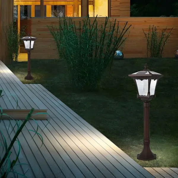 Vintage Intelligent Light Control LED Waterproof Retro Solar Lawn Lamp - Image 3