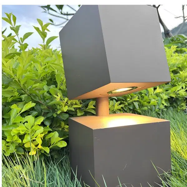 Creative Square Geometric Art Waterproof LED Modern Outdoor Lawn Light - Image 3