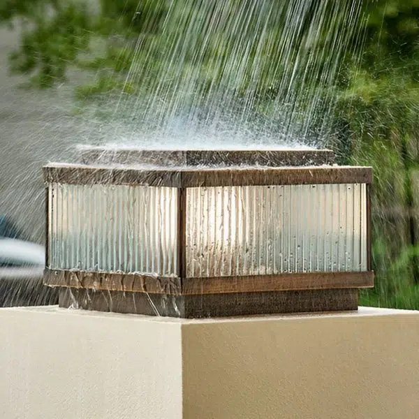 Square Waterproof Intelligent Timing modern Solar Fence Post Lights - Image 3