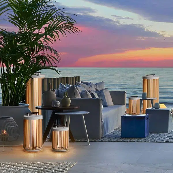 Handmade Rattan Waterproof LED Modern Portable Solar Outdoor Lanterns - Image 2