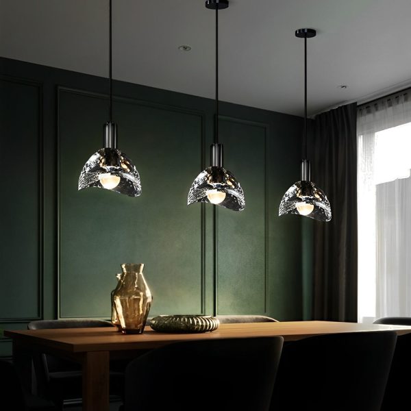 Creative Crystal Shade LED Copper Minimalist Modern Pendant Lights Fixture - Image 3