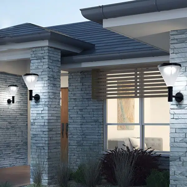 Geometric Waterproof LED Modern Outdoor Plug in Wall Lamp Wall Sconce Lighting - Image 4