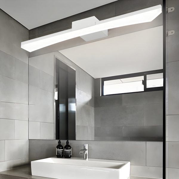 Ultra-Sleek Curved Linear LED Vanity Light for Modern Bathrooms - Image 5