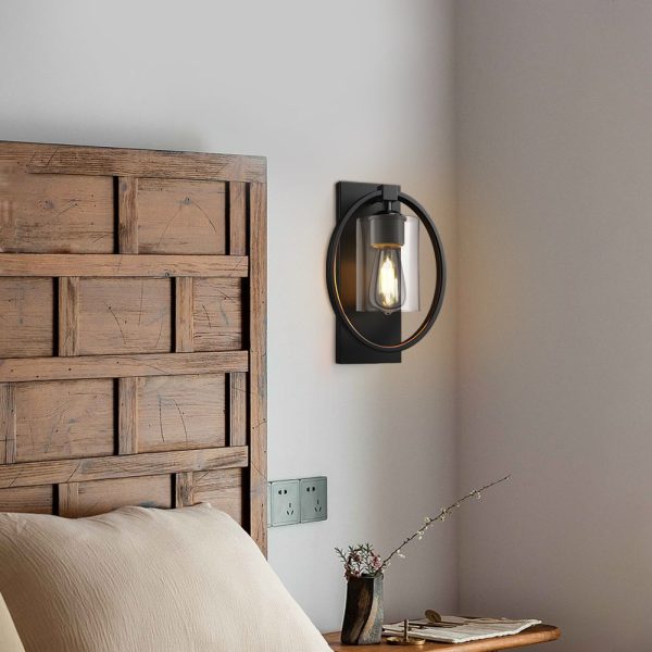 Black Industrial Tungsten Bulb Bathroom Sconces Lighting Wall Lights - Image 3