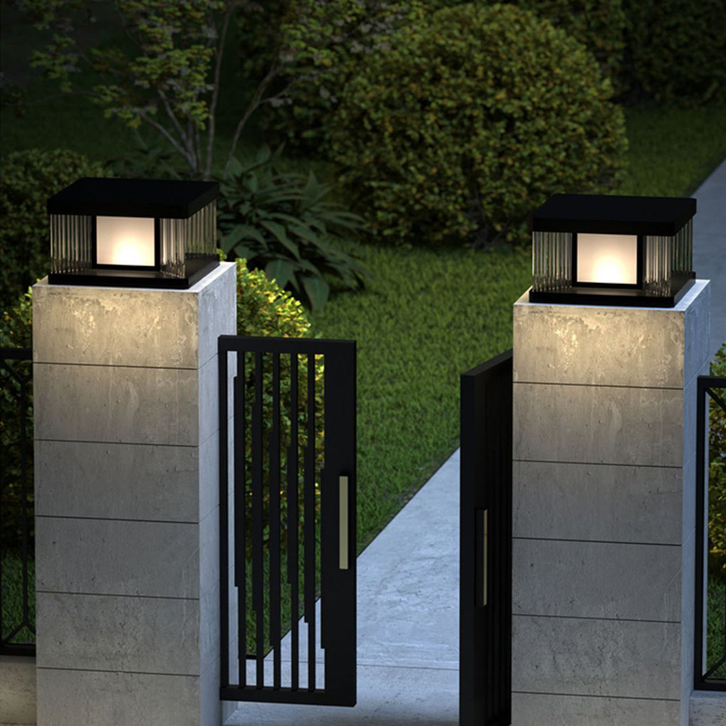 4-b54f6d85-6c1e-4773-b9ab-3fba8f3dcbcd.jpg Waterproof IP65 LED Glass Acrylic Black Modern Solar Fence Post Lights - Image 1