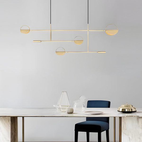 Chic Modern Adjustable Color Temperature LED Iron Linear Pendant Lamp - Image 3