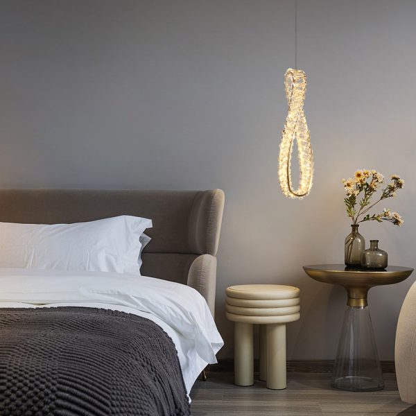 Creative Ring Crystal Circle Luxury LED 3 Step Dimming Modern Chandelier - Image 4