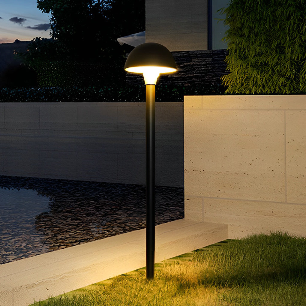 4-bc782b81-ff0d-4ba1-b163-6fe9b66b8408.jpg Creative Mushroom Shape Outdoor Waterproof LED Black Modern Lawn Lamp - Image 1