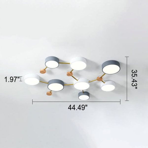 Scandinavian Minimalist Solid Wood Iron LED Flush Mount Lighting - Image 21