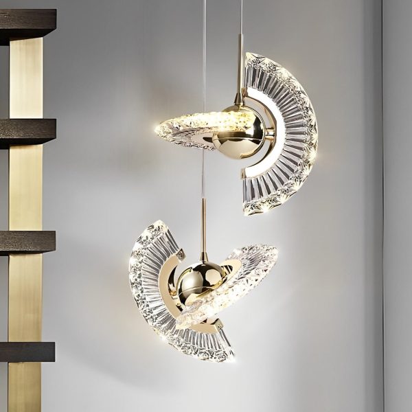 Creative Circle Anodized Acrylic LED Modern Pendant Lighting Hanging Lamp - Image 4