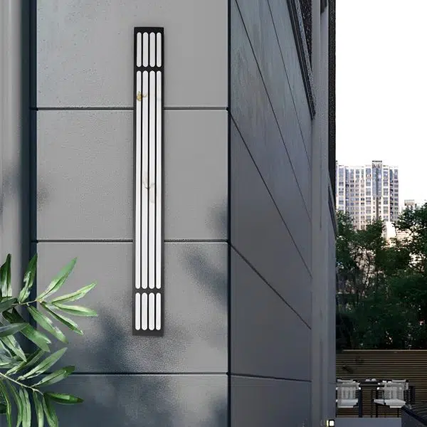 Long Strip Rectangular Waterproof LED Black Modern Outdoor Wall Lamp - Image 5