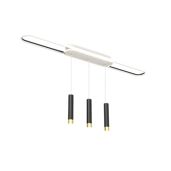 Long Circular Three Step Dimming LED Modern Ceiling Light Fixture Hanging Lamp - Image 14