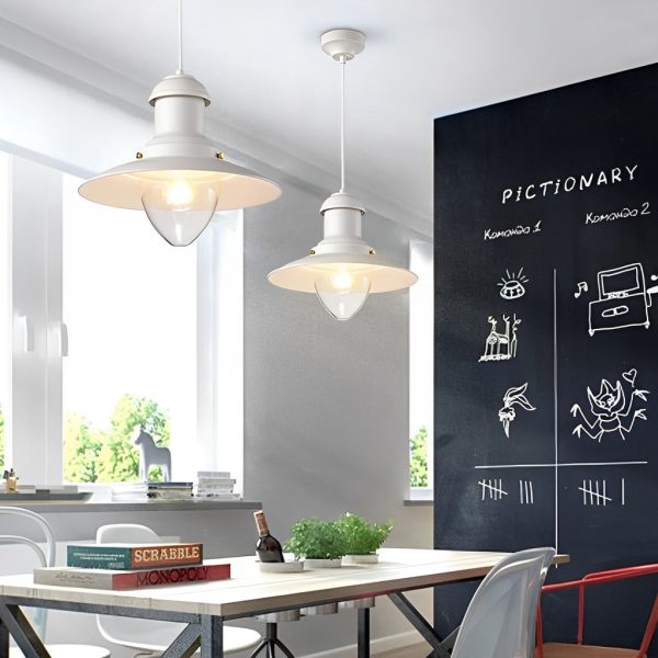 Round Retro Metal Hat Industrial Style Small Chandelier Pendant Lights - Image 5