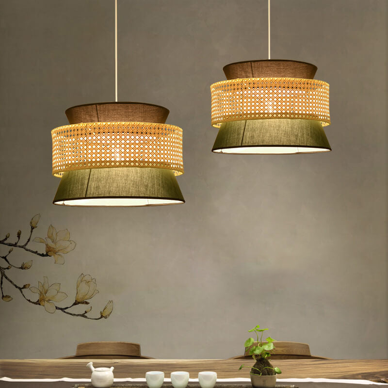4-cbec0c58-0a8c-4444-a4e8-7e65c77a43b7.jpg Modern Rattan Japanese Drum Shape 1-Light Pendant Light - Image 1