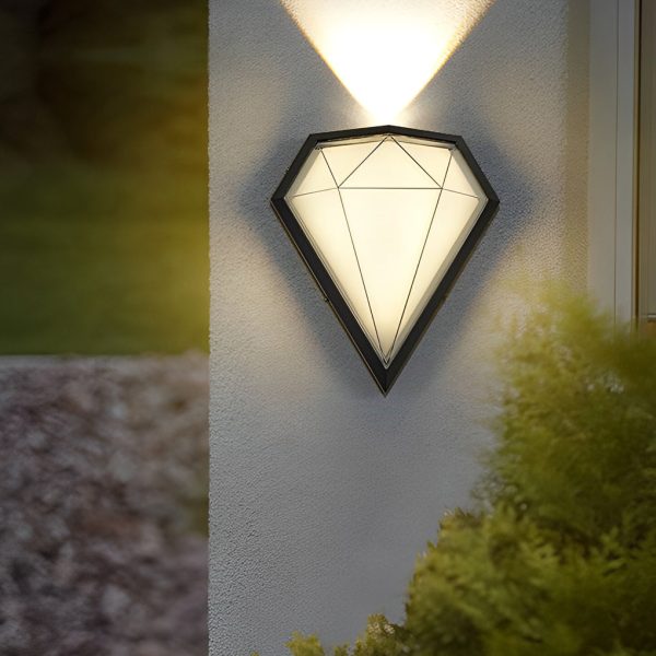Creative Geometric LED Waterproof Black Modern Wall Lamp Exterior Lights - Image 4