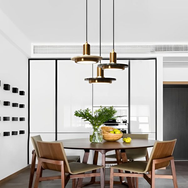 Round Flying Saucer Shape Electroplated Iron LED Modern Pendant Lights - Image 5