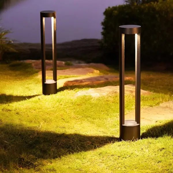 Round Waterproof IP65 LED Aluminum Black Modern Outdoor Pathway Lights - Image 2